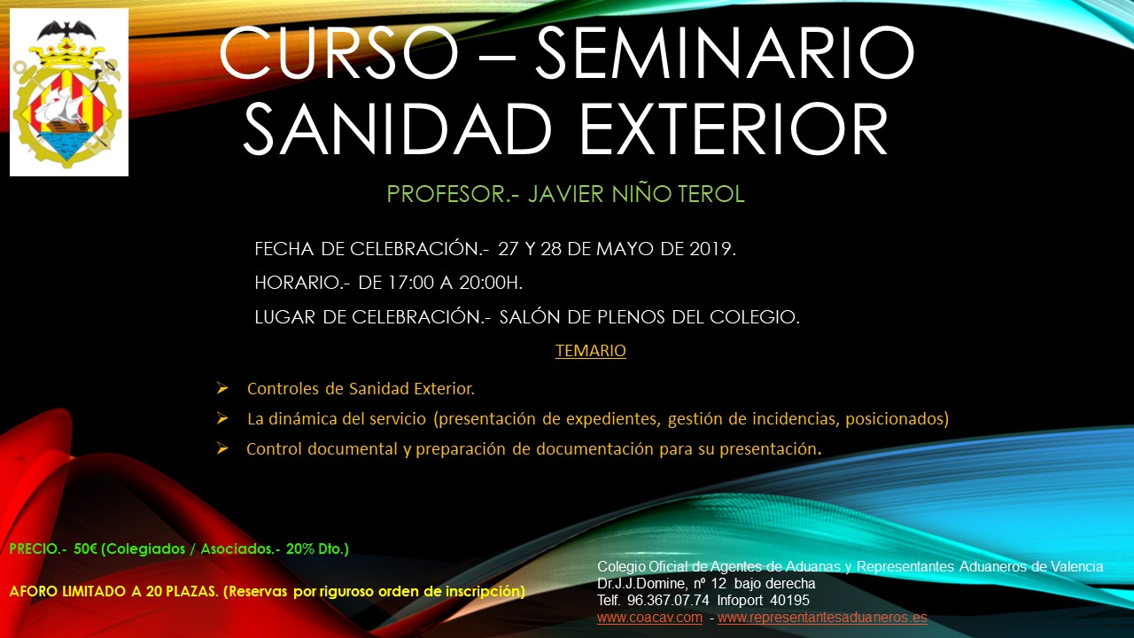 CURSOS -SEMINARIO DE SANIDAD EXTERIOR
