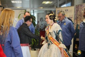 Fallera Mayor y el Presidente de la Falla J.J. Dómine – Port